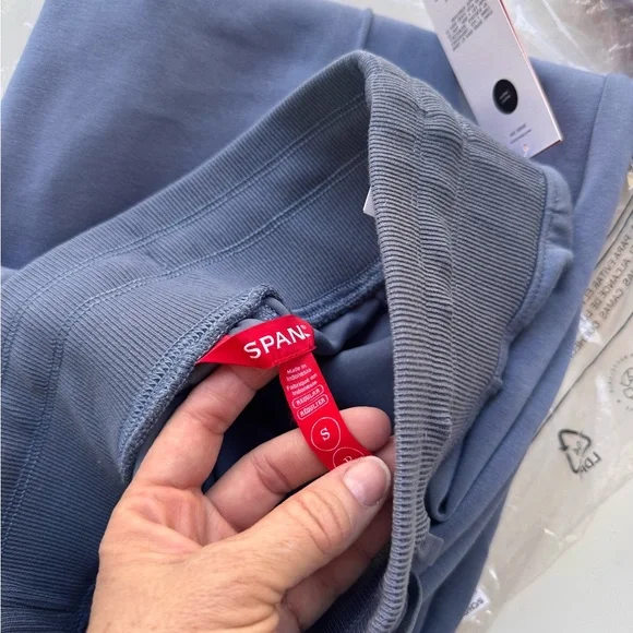 SPANX Women's Airessentials luxe Turtleneck and Straight Leg Pants Set in Rain - Picture 9 of 14